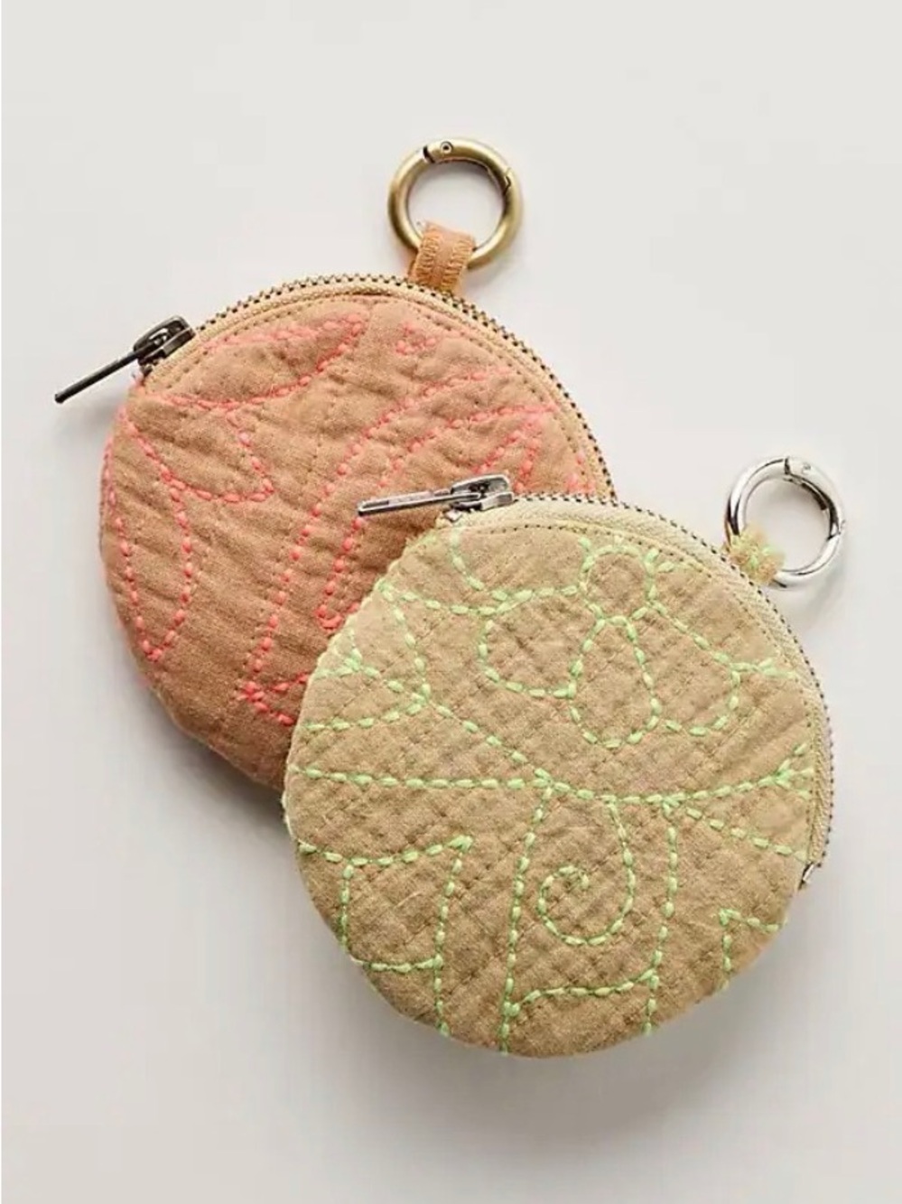 Free People One Upcycled Circle Wallet In Rose Pink